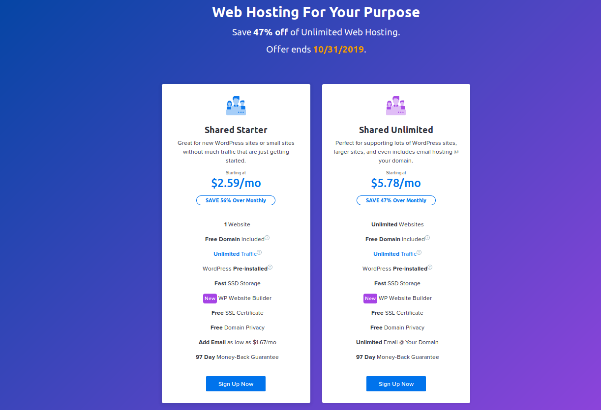 Dream Host Shared Hosting