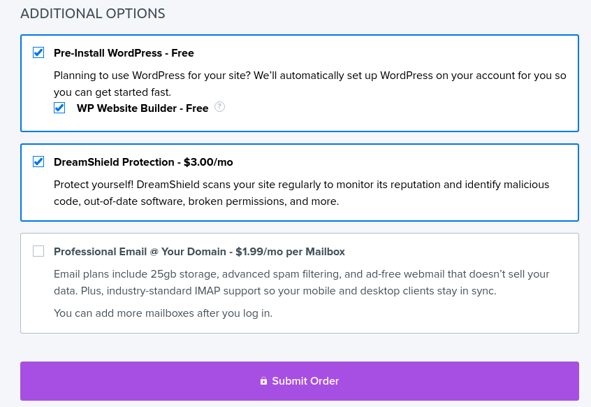 DreamHost Payment Options